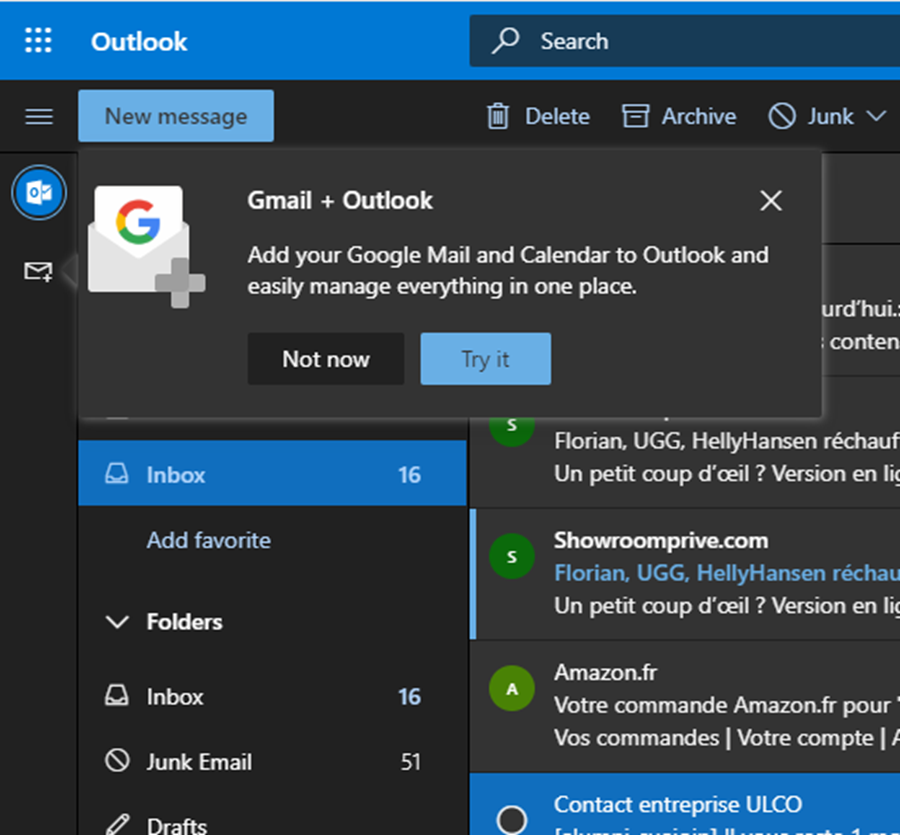 微软 × 谷歌：微软Outlook.com新增支持谷歌多个服务