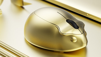 俏皮可爱：AKKO 艾酷 仓鼠金色限量版 无线鼠标 上架预售