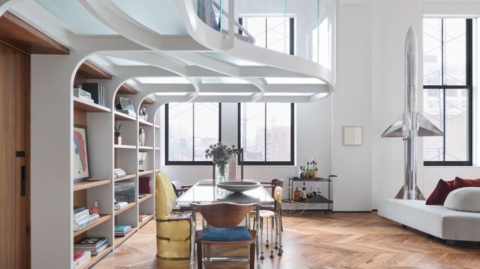 设计师爆改 306㎡ LOFT ,用玻璃夹层做出 600㎡ 既视感!