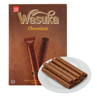 哇酥咔（WASUKA）巧克力味爆浆威化卷（饼干）印度尼西亚进口夹心蛋卷心酥240g（新老包装随机发货）