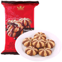 马来西亚进口TATAWA提拉米苏奶油巧克力味夹心曲奇饼干120g（新老包装随机发货）