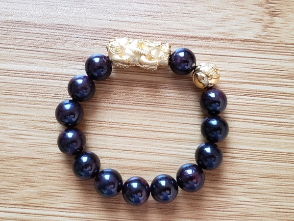 中国黄金足金貔貅串珠