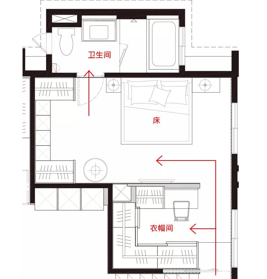 12㎡卧室带卫生间的10种布局：机能太齐全，看完才知道你家白浪费3平米