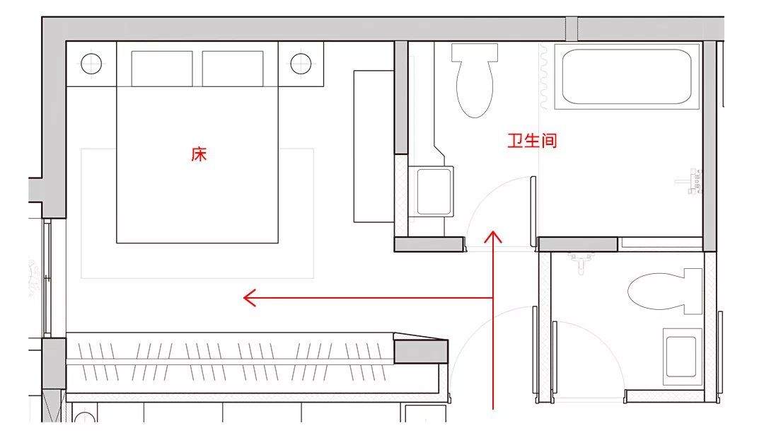 主卧带厕所的设计图图片