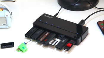 笔点酷玩 篇九十九：7口扩展+12V供电，稳传不掉盘，ORICO有源USB3.0集线器体验