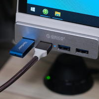 ORICO铝合金卡扣式usb3.0接口分线器，台式PC必备品