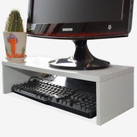 HMJIA显示器增高架电脑支架底座办公桌面置物架收纳架子H-X302W