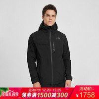 TheNorthFace北面冲锋衣男户外防水透气上新|49B6JK3/黑色L