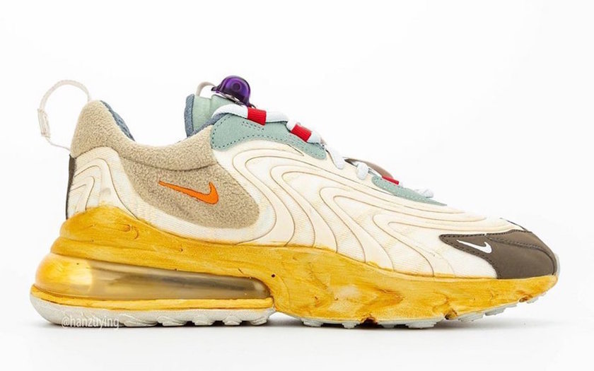 复古做旧风：Travis Scott x NIKE 耐克 Air Max 270 React 全新联名运动鞋 将于3月发售 