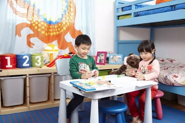 他们只靠宜家爆改,12㎡儿童房双衣柜、双层床都有了,还榨出1㎡游乐场(内附家具清单)