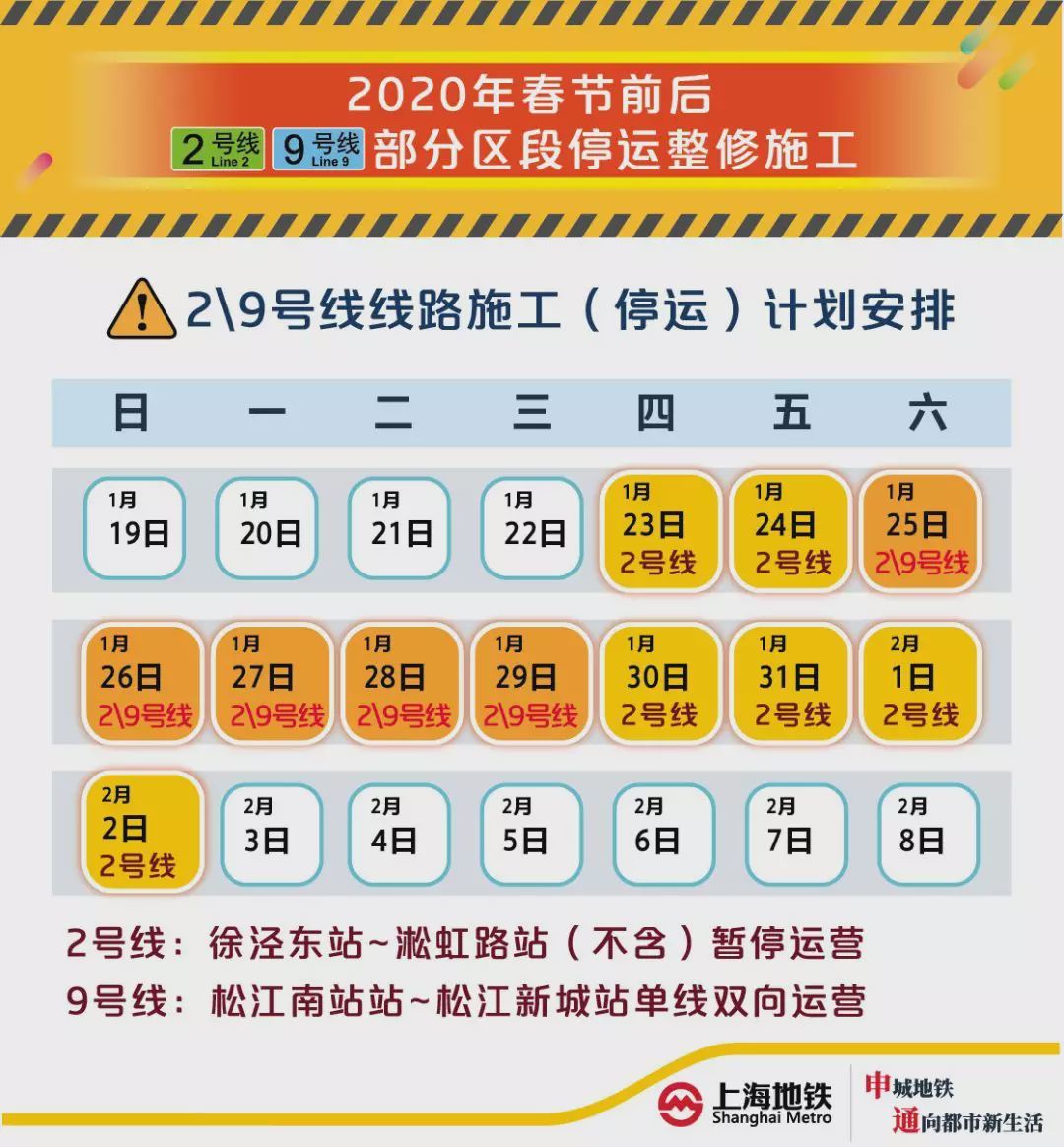 出行提示：重要！影响春运！上海虹桥火车站2号线停运整修！