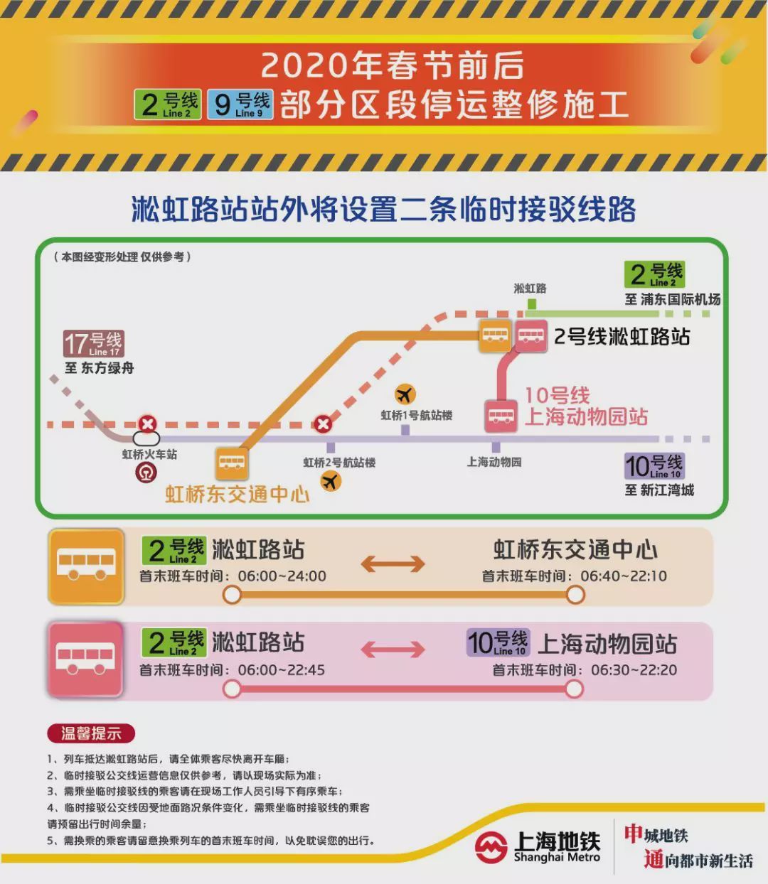 出行提示：重要！影响春运！上海虹桥火车站2号线停运整修！