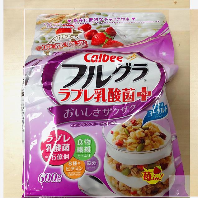 元气满满的新春年货—23元好价入手Calbee卡乐比乳酸菌味水果麦片（600克，袋装）