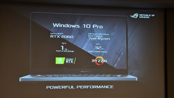 ROG Zephyrus G14 首发锐龙4000H处理器，游戏本A面可显示图片动画和音乐联动等效果