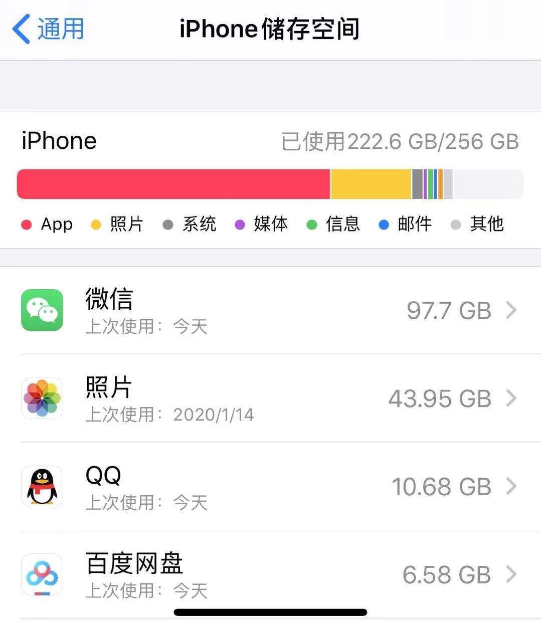 256GB的手机，微信占了100GB，怎么破？