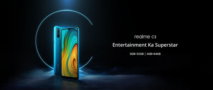 680元！realme C3手机正式在印度发布，首发联发科G70平台，5000mAh大电池