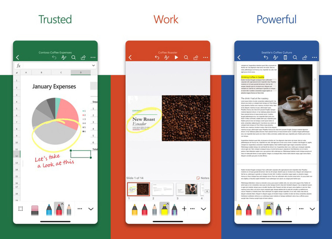 更养眼、更好用：微软重新设计 iOS 版 Office 三件套