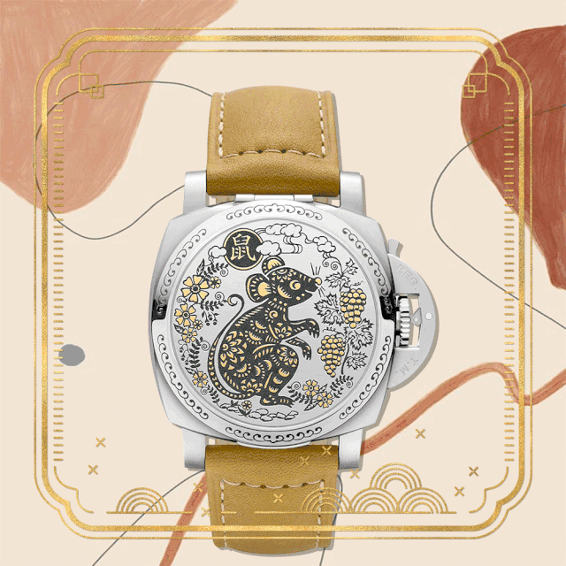 高级腕表上的鼠年元素，机械之美与传统文化的完美融合