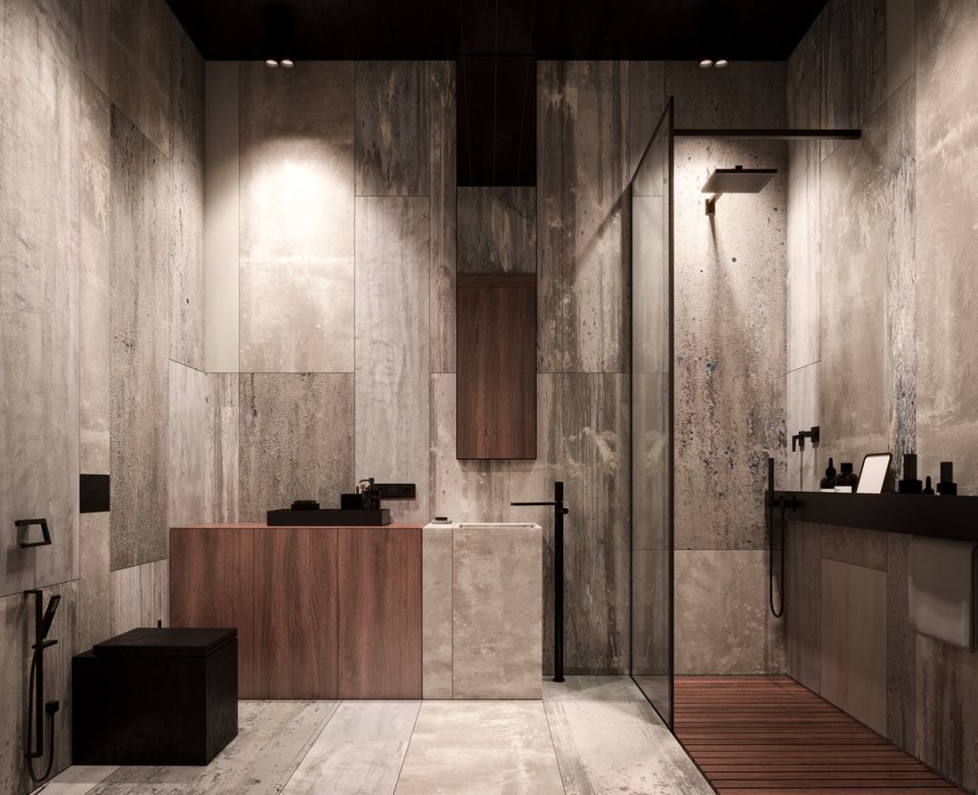 看看这3组效果图质朴的材质也能设计出精致的家