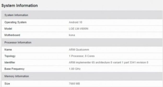 LG V60 ThinQ现身Geekbench,骁龙865加持、保留耳机孔