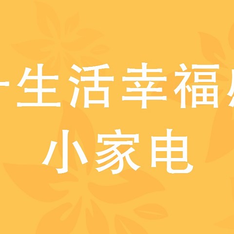 小东西大幸福，提升生活幸福感的小家电