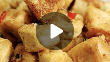 不用炸也能酥软的椒盐豆腐，小白也能跟着做