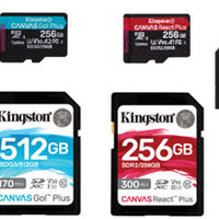 最高512GB、满足4K/8K拍摄需求：Kingston金士顿 发布 Canvas系列 三款新品