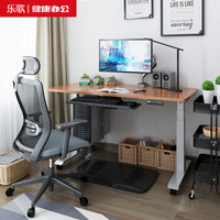 乐歌（Loctek）E3升降桌1.4m银灰色套装呵护腰椎站立办公电动升降学习桌亲子桌电脑桌办公桌家用写字书桌