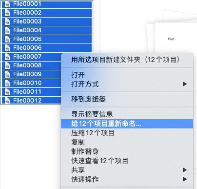 应火箭粉要求:Mac系统批量重命名文件