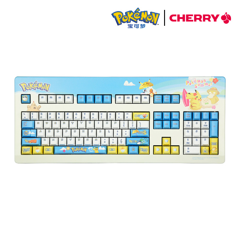 重返宝可梦：Cherry宝可梦夏日主题键盘开售，宝可梦联名夏装第三弹