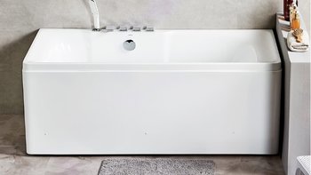 九牧亚克力裙边浴缸，光滑易洁，让你的浴缸不再是摆设
