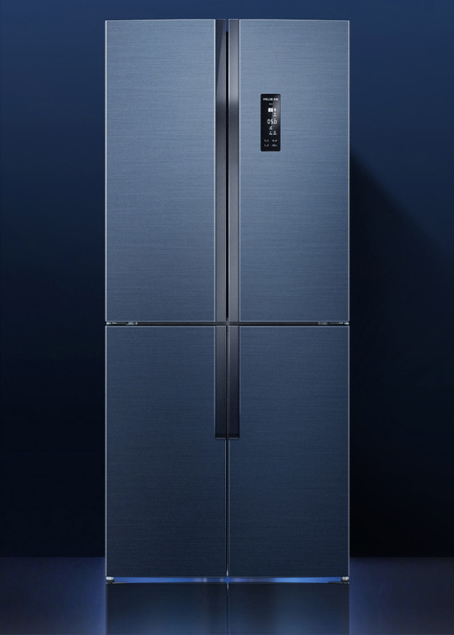 meiling美菱bcd452wpu9ca十字对开门家用一级变频m鲜生黛蓝灰冰箱