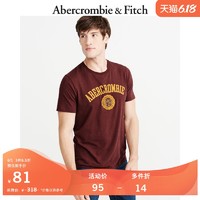 Abercrombie＆Fitch男装夏季潮流Logo贴花T恤209076-2AF