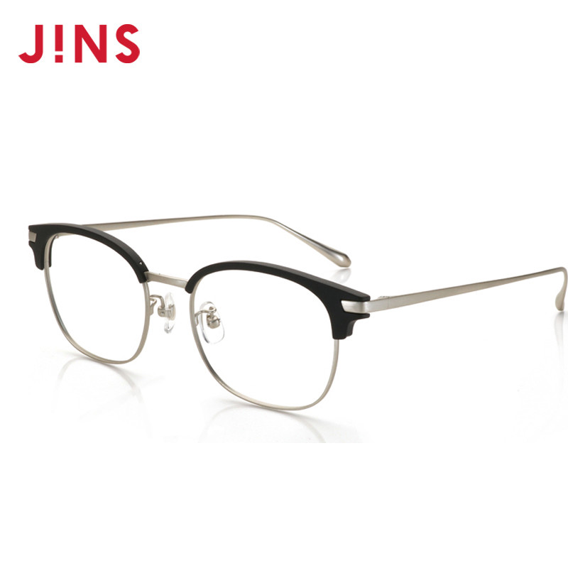 618网上配眼镜！JINS睛姿惠灵顿半框金属近眼镜