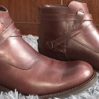 迟到的分享——Frye Stone Cross Strap机车靴