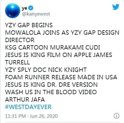 Kanye签约GAP，GAP十年粉丝不请自来