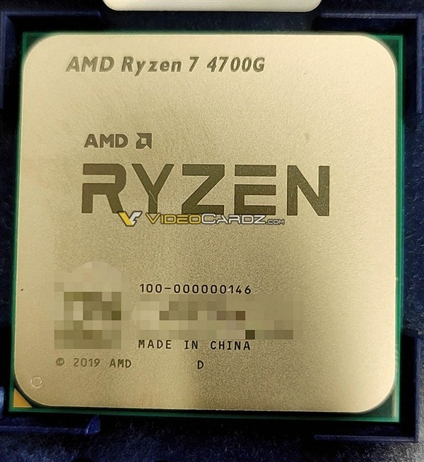 AMD 7nm锐龙7 4700G真身露面：B450主板成功点亮