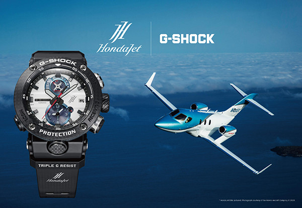 卡西欧G-SHOCK 发布HondaJet 合作款， 腕表汲取了喷气式飞机的灵感