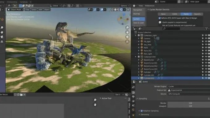 技嘉AERO 17 HDR XB设计师笔记本Blender性能测试:让3D动画制作的光影飞舞
