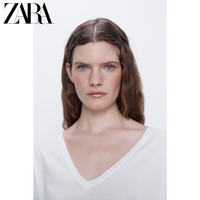 ZARA新款TRF女装V领T恤04873270251