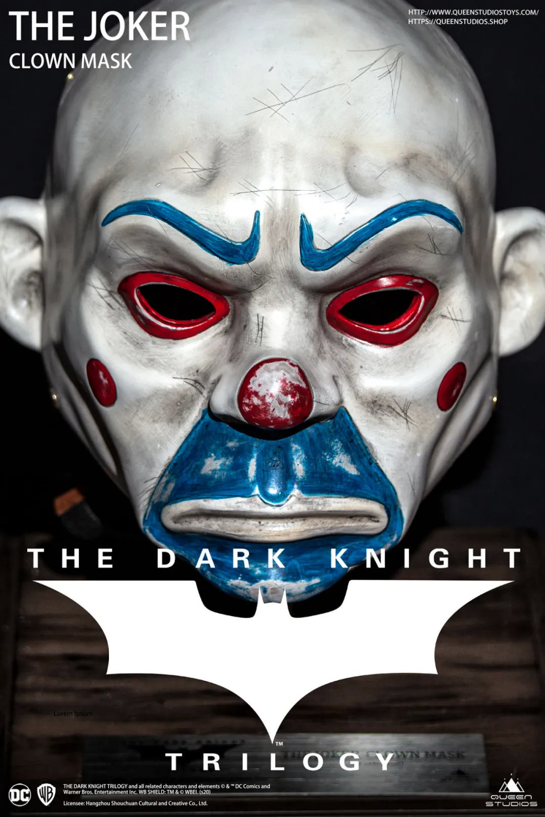 玩模总动员：QueenStudios将推出《蝙蝠侠 黑暗骑士》1:1小丑面具