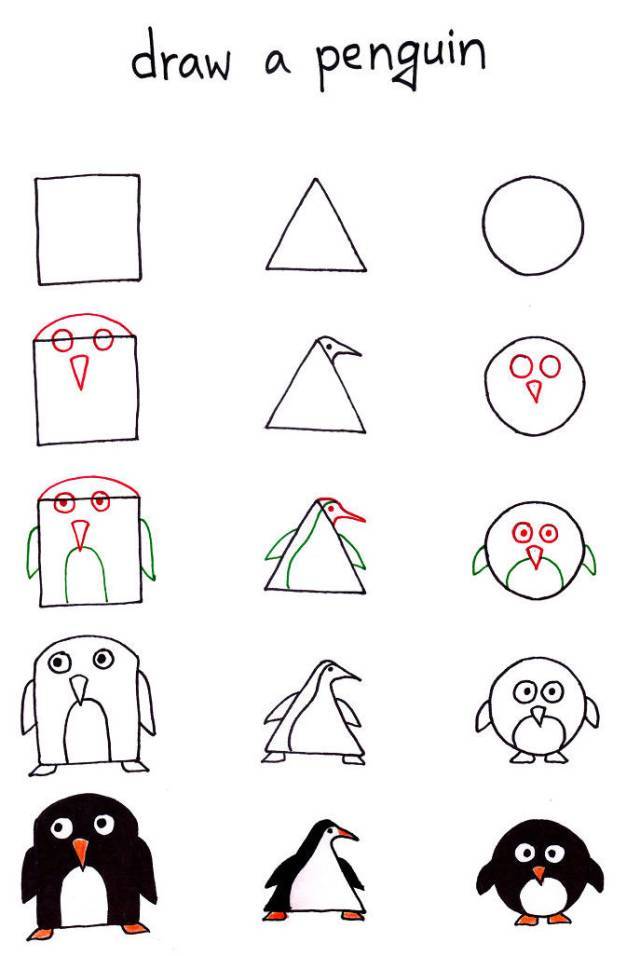 这位爸爸不简单！仅仅用正方形、三角形和圆形，轻松教会孩子画画 附孩子绘画四大敏感时期