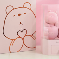 七夕新品上线，玫瑰小熊项链永生花盒，你的女友会喜欢吗？