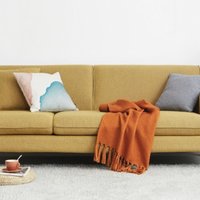 维莎新品简约现代布艺沙发：三种配色，为客厅增加一抹元气～