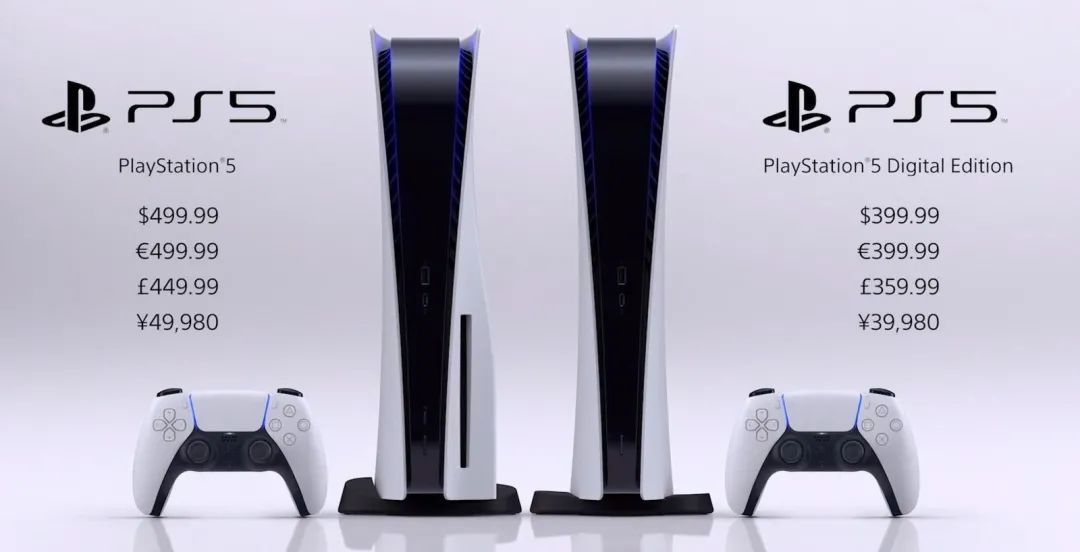 索尼正式公布次时代主机以及配件价格：PS5光驱版499.99$ PS5数字版 