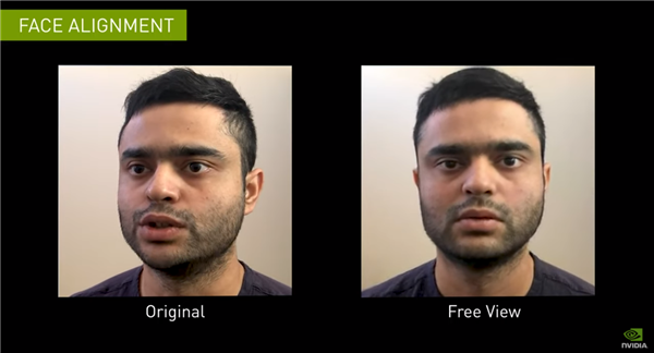 面部调整可以通过AI建模使人物在视频中调整头部角度 始终正对镜头