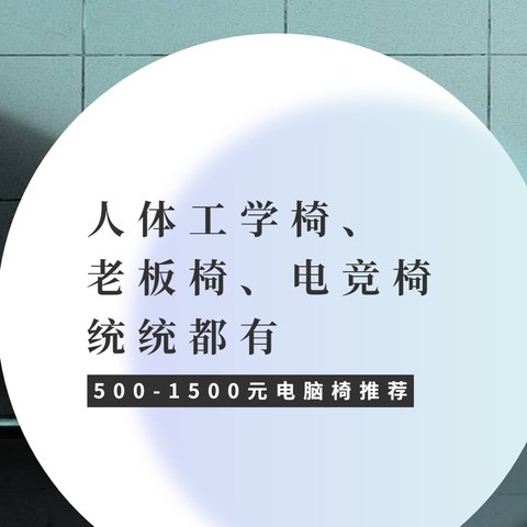 人体工学、老板椅、电竞椅统统都有，500-1500元电脑椅大推荐