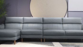 《到站秀》第343弹：打造时尚感客厅，只差这一张沙发啦——顾家家居 DK.1036 意式真皮沙发