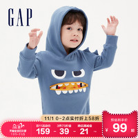 Gap-男幼童女幼童3D立体抓绒运动卫衣619601秋冬2020新款洋气童装