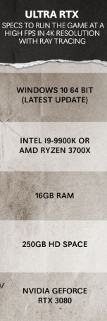 《使命召唤17》PC要求出炉：4K光追需250GB空间、RTX 3080显卡